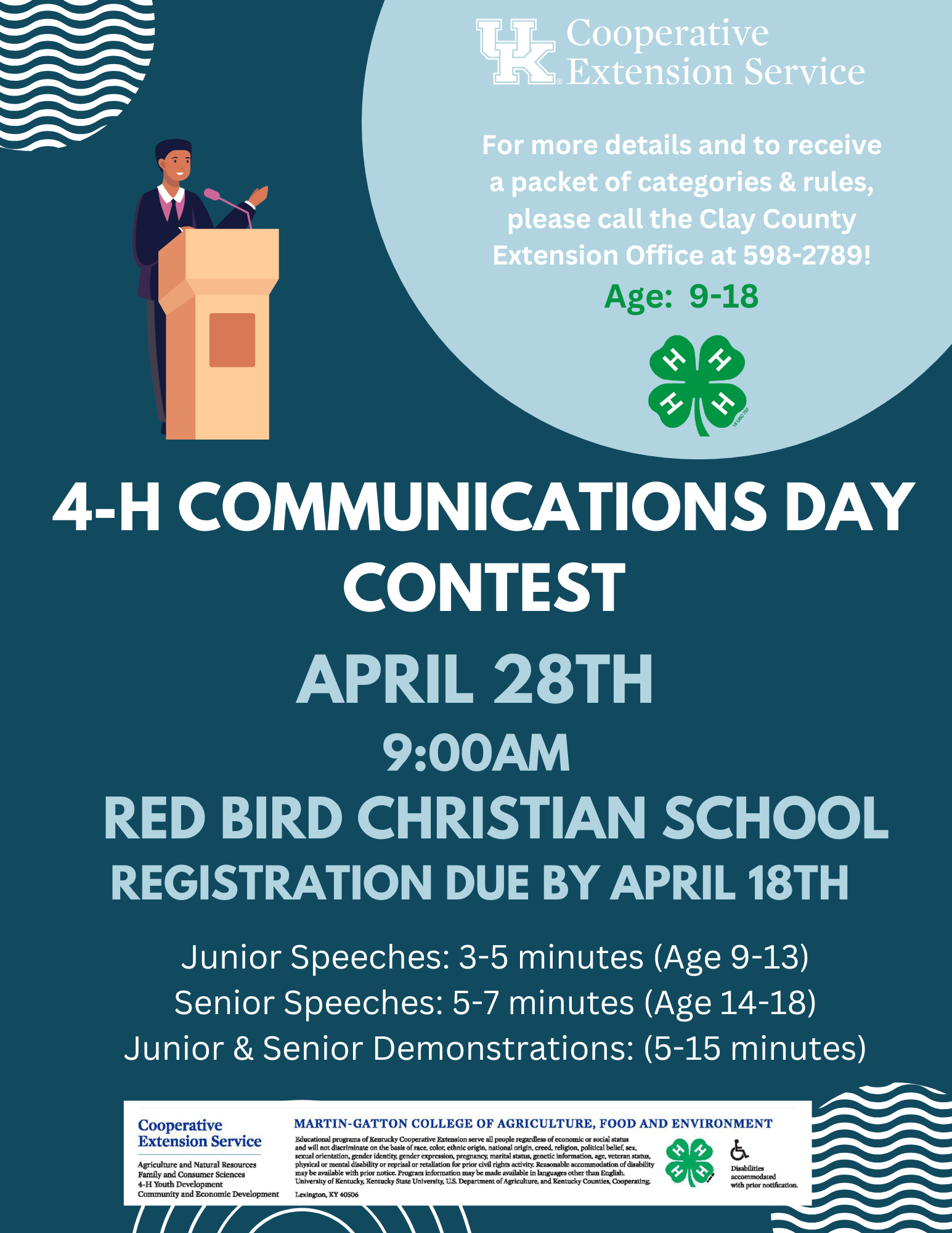 4-H Communications Day Contest flyer